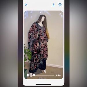 Floral Patterned Long Sleeve Dress velvet palachi dress sz 38 chest